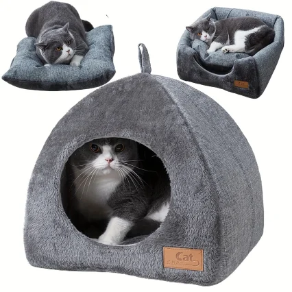 Warm Soft Cat Cave Nest